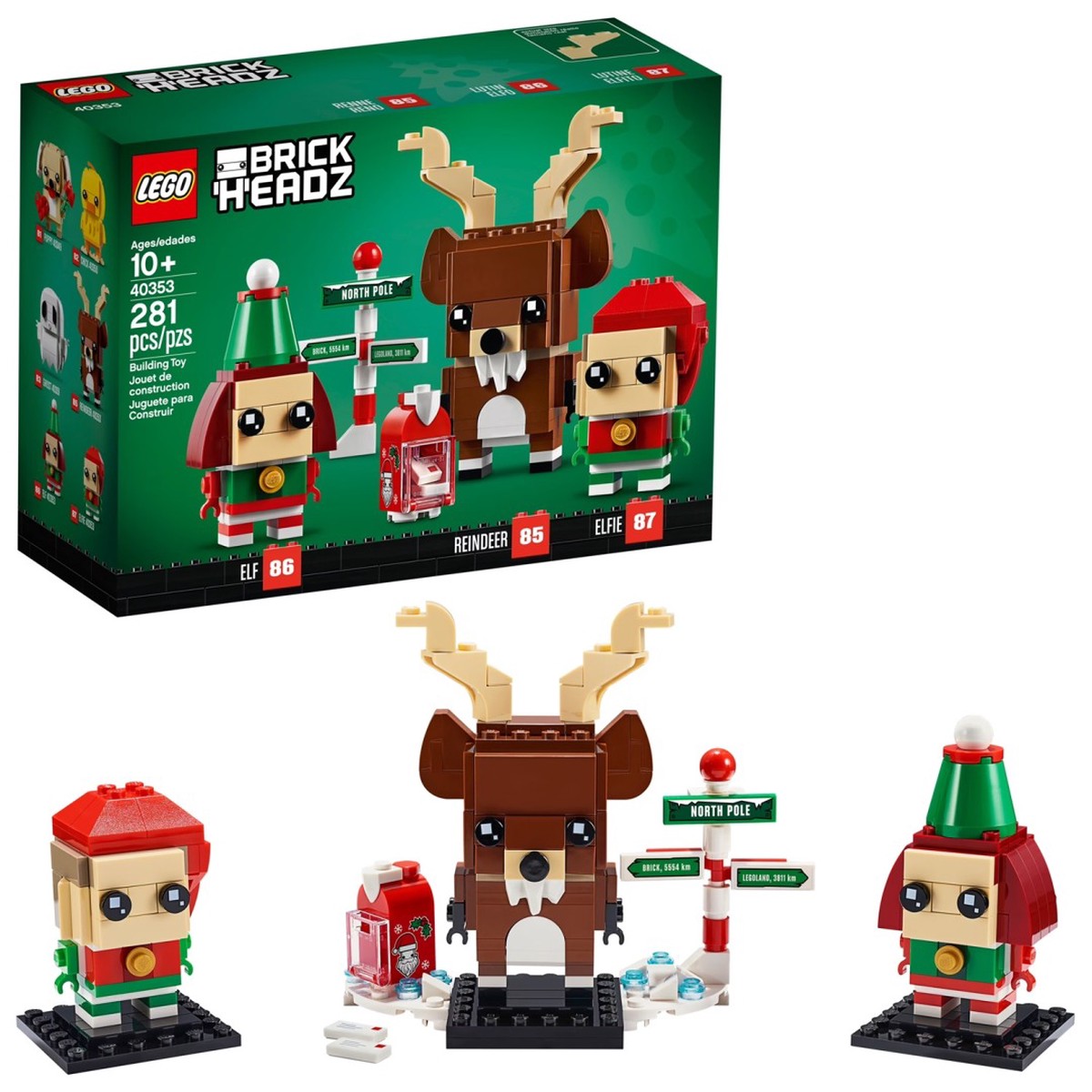  BrickHeadz 40353 Reindeer, Elf and Elfie  Retired