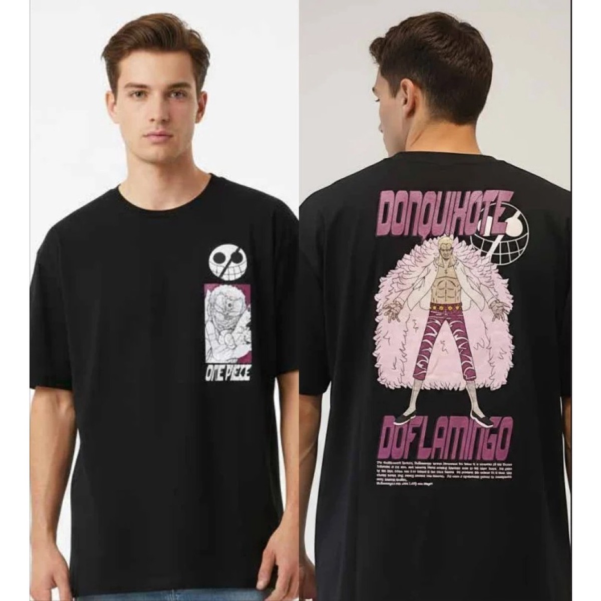 One Piece Donquihote Doflamingo Black T-Shirt (L)