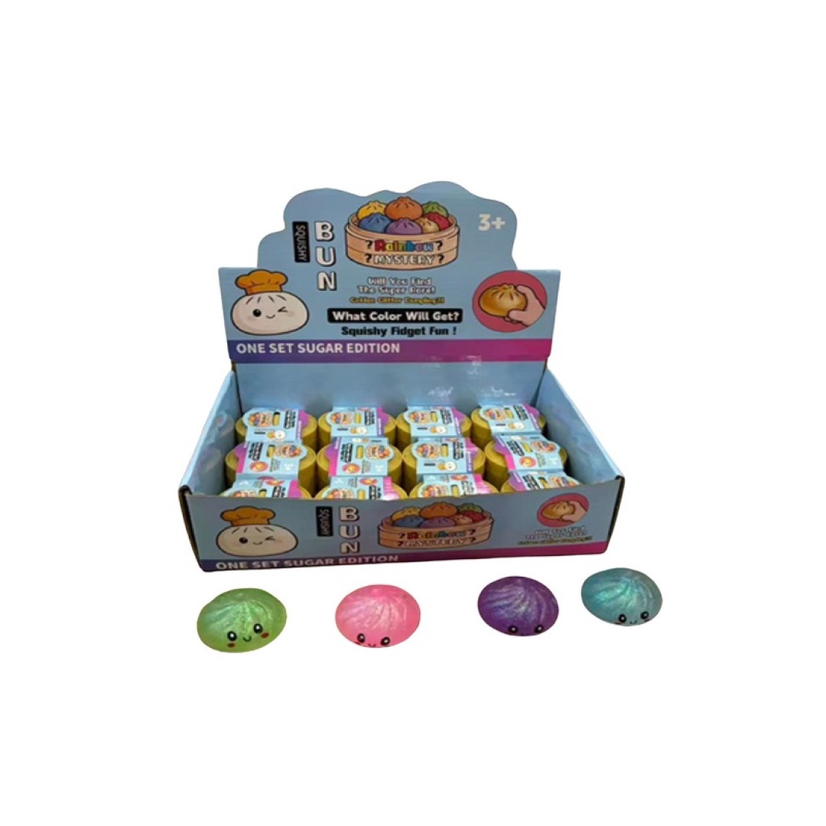 Slow Rise Baozi Dumpling Squishy Rainbow 5.5cm