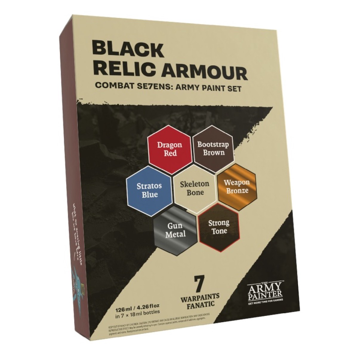 The Army Painter  Combat Se7ens Army Paint Set Black Relic Armour