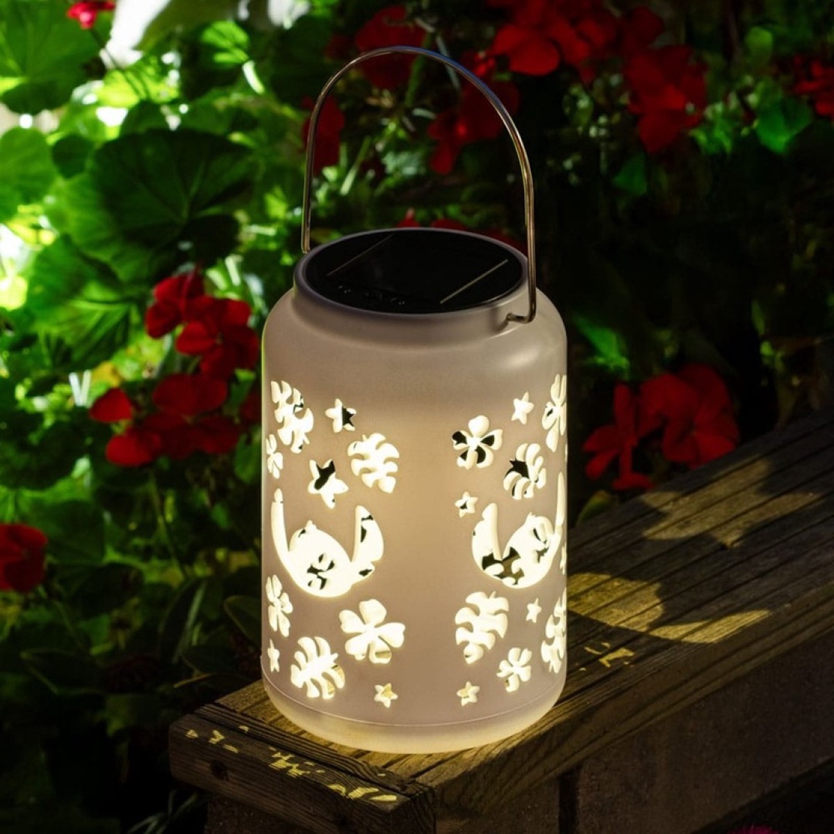 Disney Stitch LunaGlo Outdoor Projection Solar Lantern