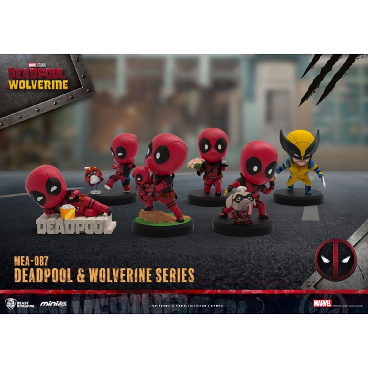 Marvel Deadpool & Wolverine Mini Egg Attack Beast Kingdom Set 6 Figurines