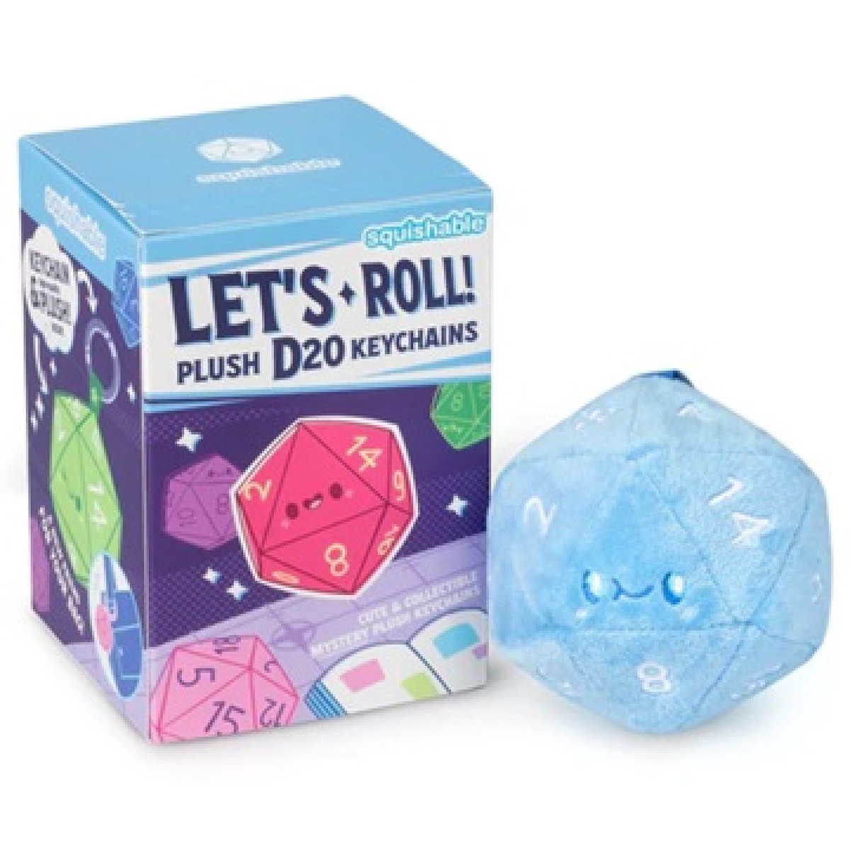 Squishable Lets Roll Mystery Plush D20 Keychain