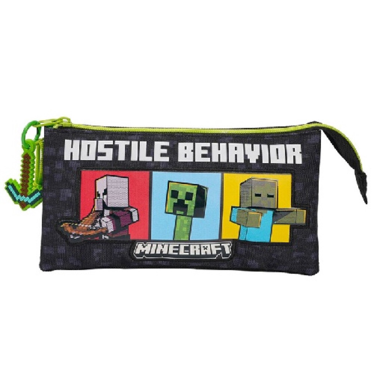 Minecraft Hostil Behavior Triple Pencil Case