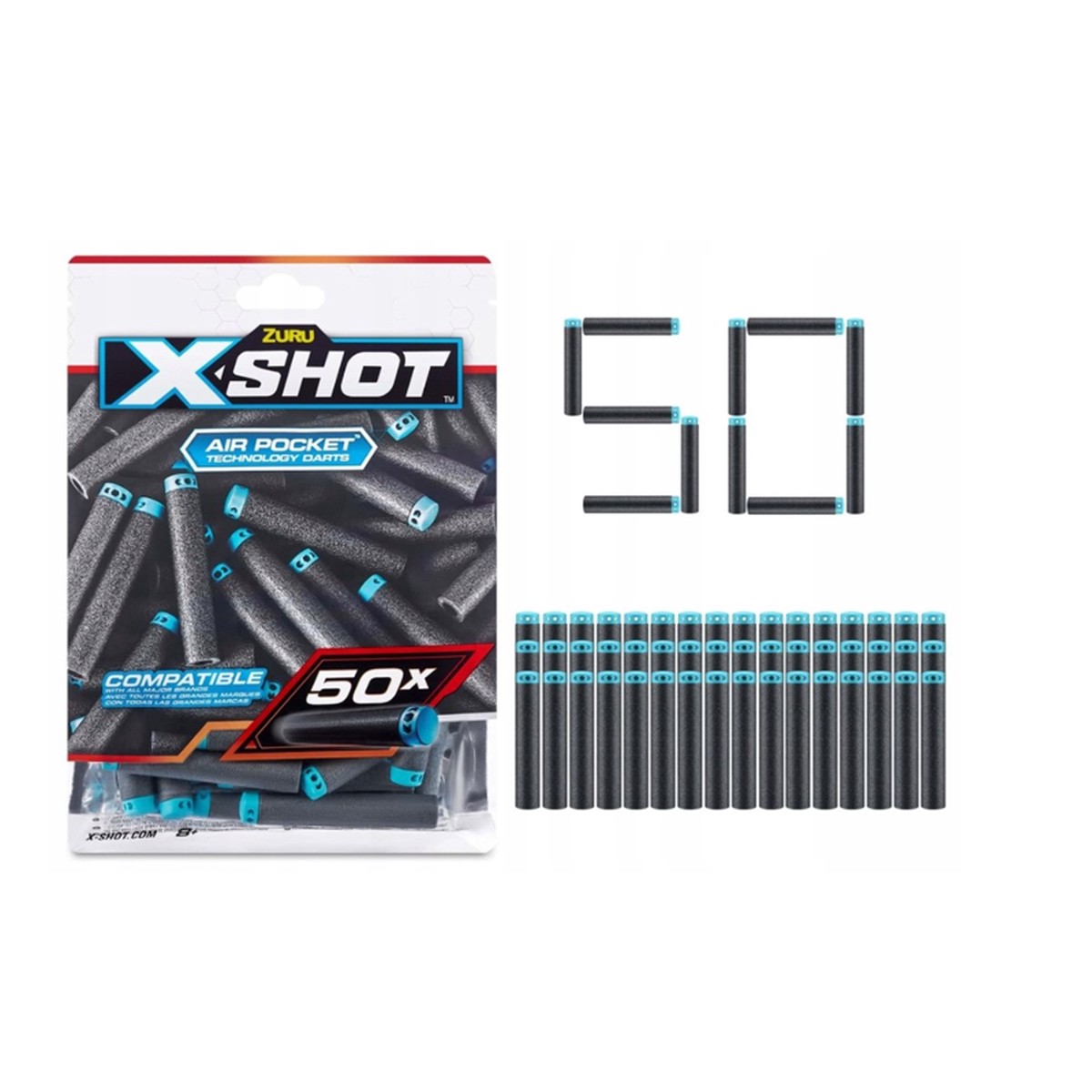 ZURU X-SHOT EXCEL DART REFILL PACK X 50