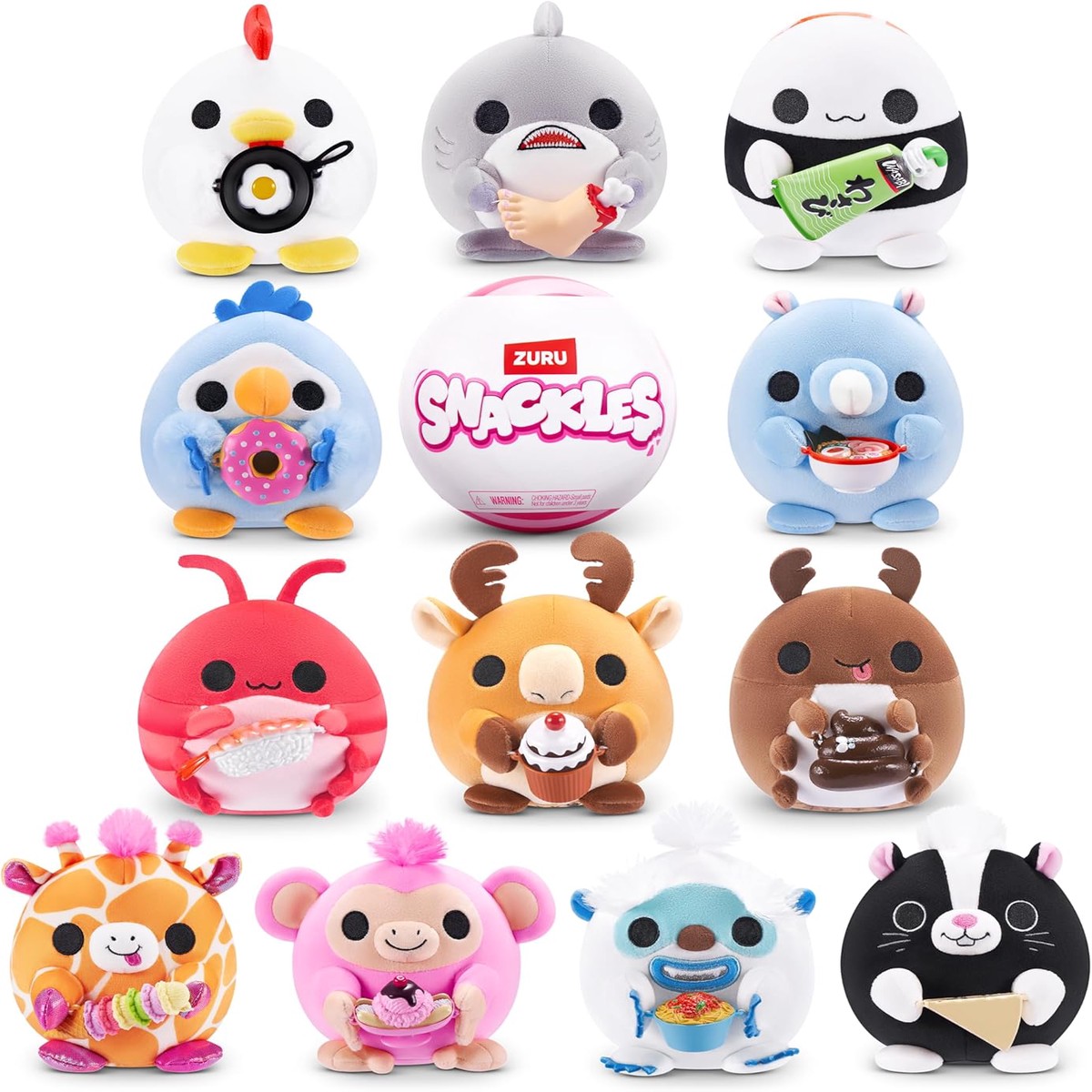 ZURU SNACKLES 5 INC PLUSH SOFT TOY